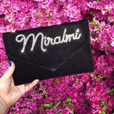 VELVET ENVELOPE CUSTOM CLUTCH